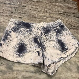 lululemon athletica Tie-Dye Drawstring Women's Shorts - White & Navy